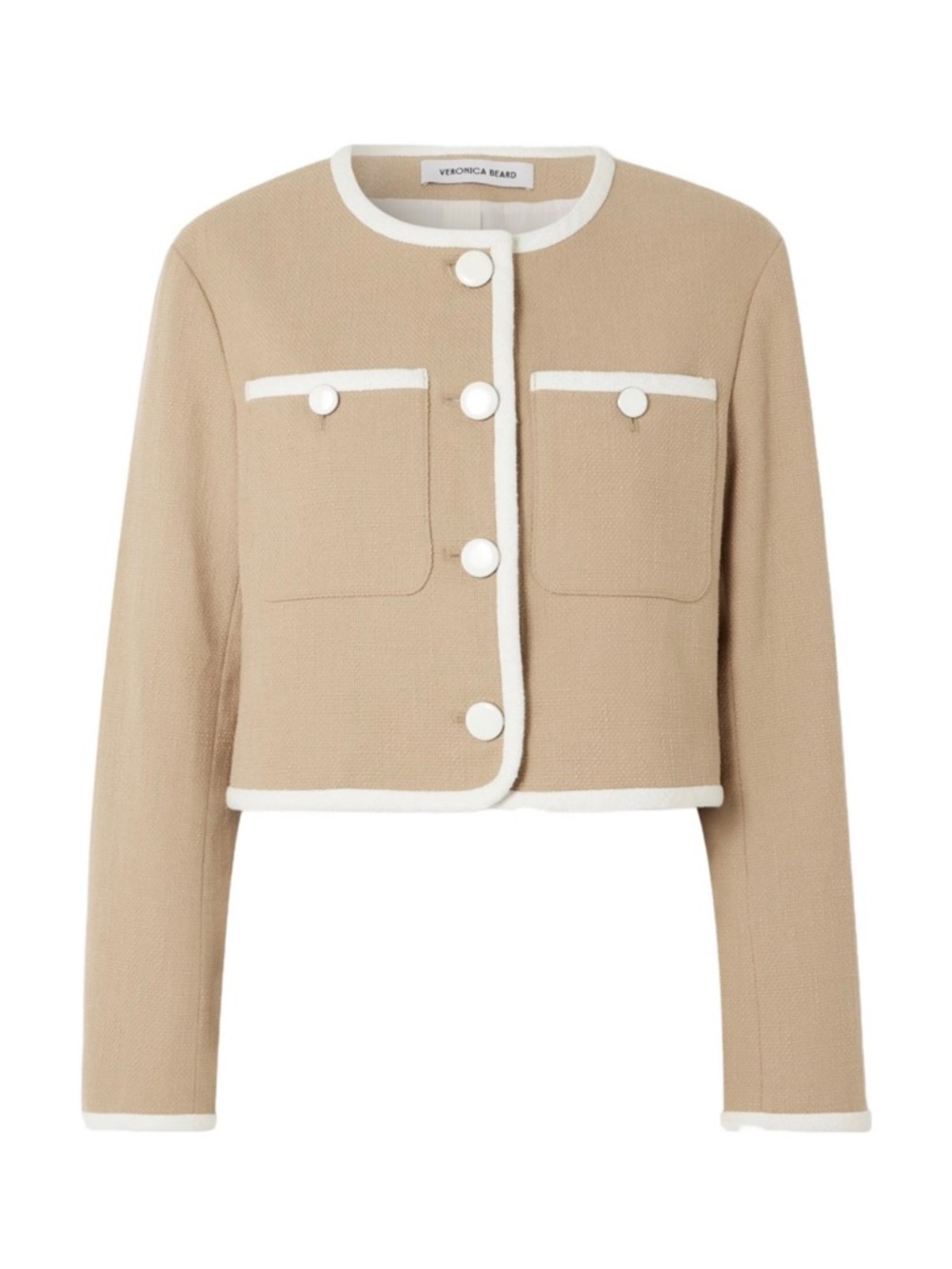 Veronica Beard Khaki cropped jacket